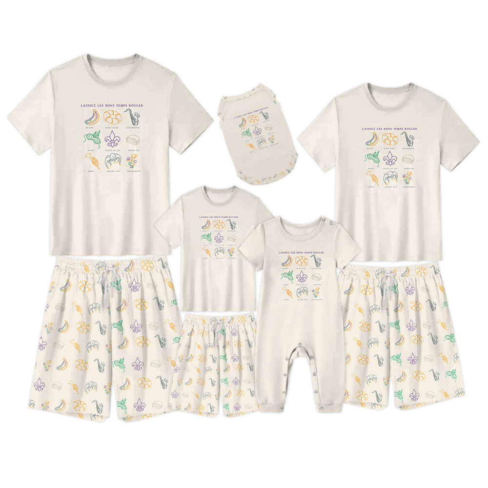 Cute Casual Mardi Gras Outfits Tshirt And Shorts