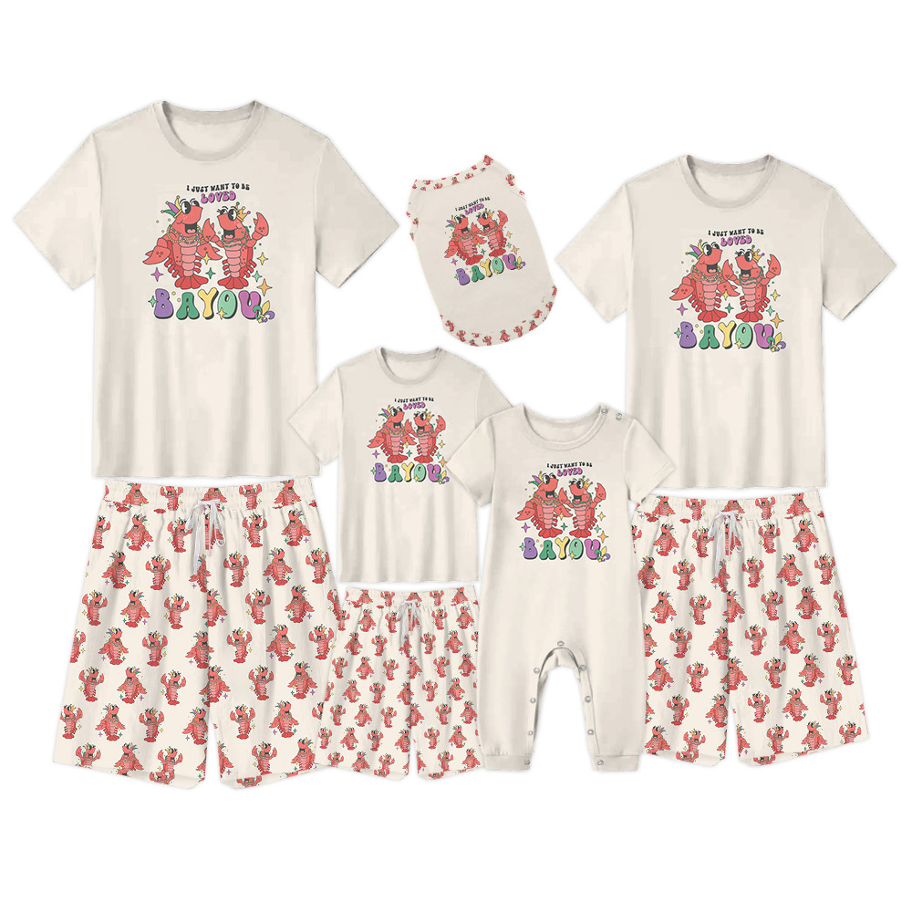 Funny Mardi Gras Pajamas Outfits With Crawfish Design Funny Mardi Gras Pajamas Outfits With Crawfish Design