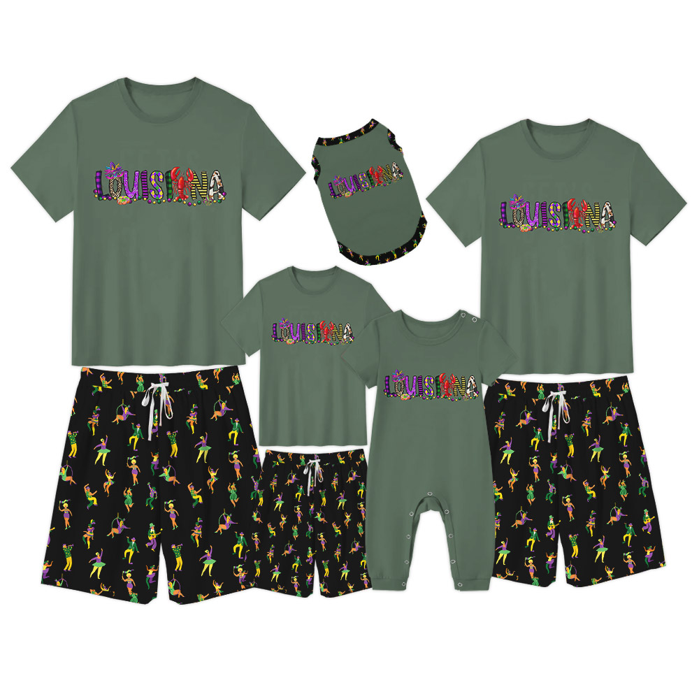 Mardi Gras Theme Louisiana Pajamas Including Plus Size Mardi Gras Theme Louisiana Pajamas Including Plus Size