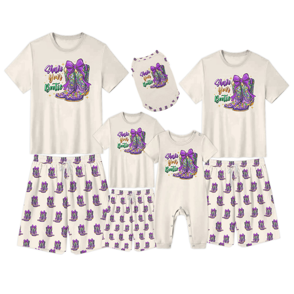 Funny Shake Your Bootie Western Cowboy Mardi Gras PJs Funny Shake Your Bootie Western Cowboy Mardi Gras PJs