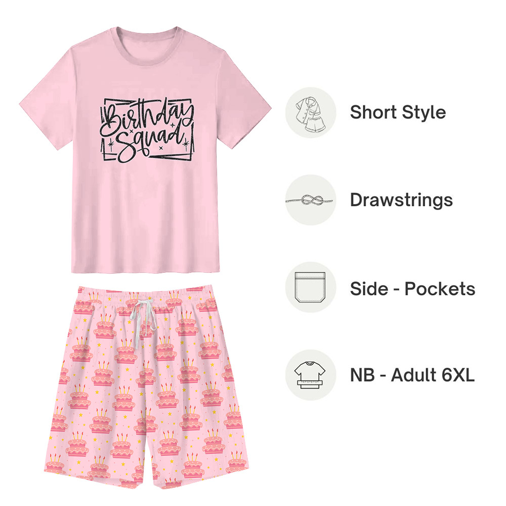 Matching Birthday Squad Pajamas Sets For Adults