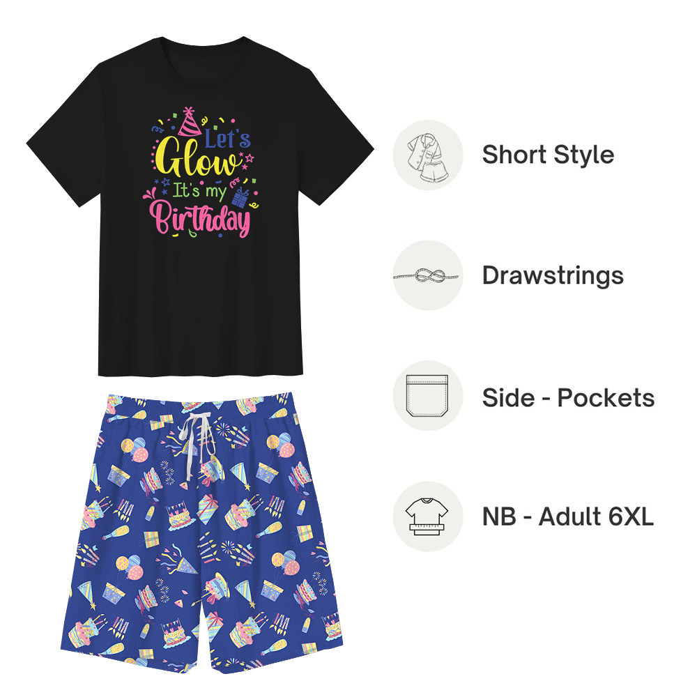 Funny Let's Glow It's My Birthday Pajamas Sets Funny Let's Glow It's My Birthday Pajamas Sets