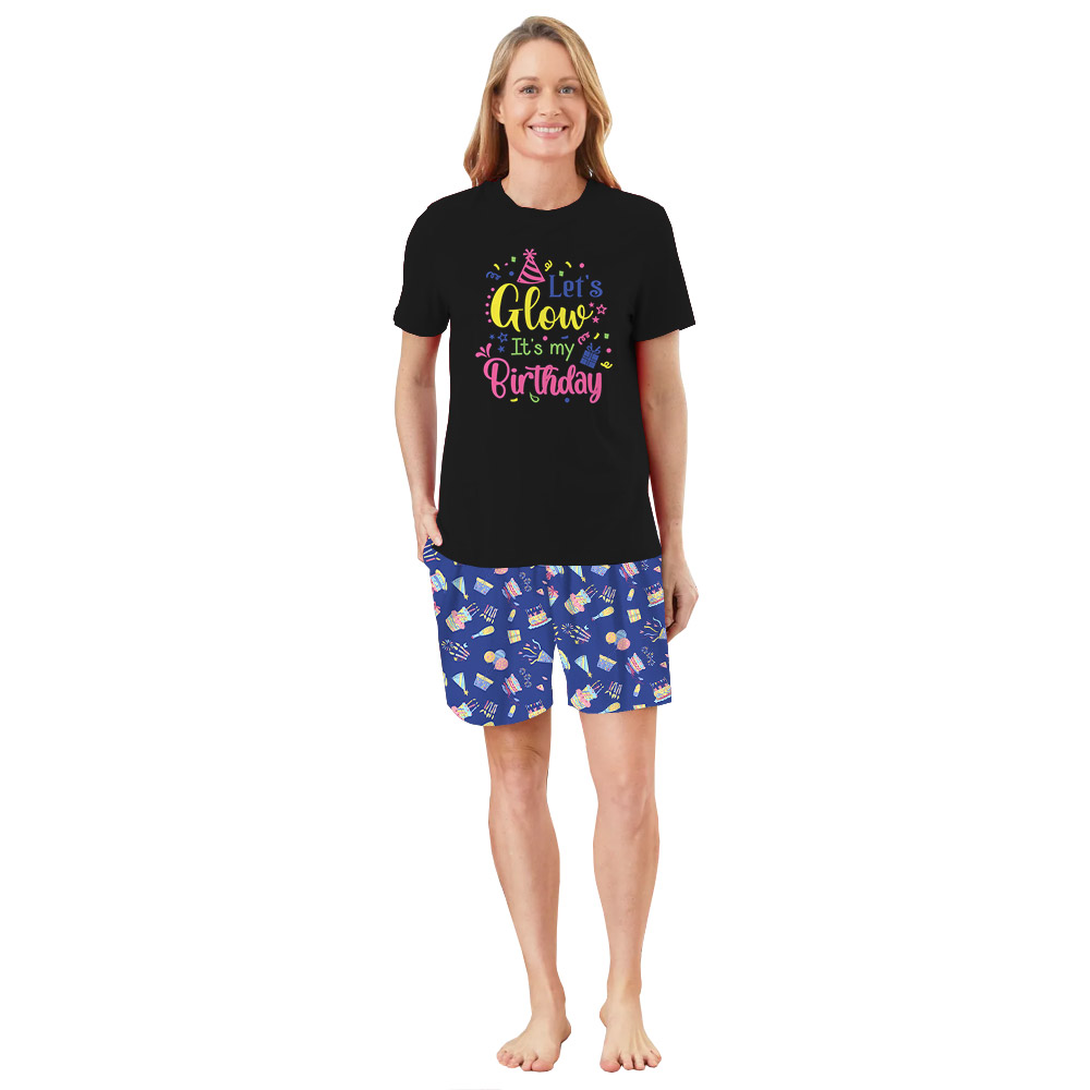 Funny Let's Glow It's My Birthday Pajamas Sets Funny Let's Glow It's My Birthday Pajamas Sets