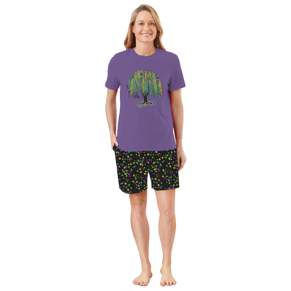 Unique Plus Size Mardi Gras Bead Tree Pajamas Unique Plus Size Mardi Gras Bead Tree Pajamas