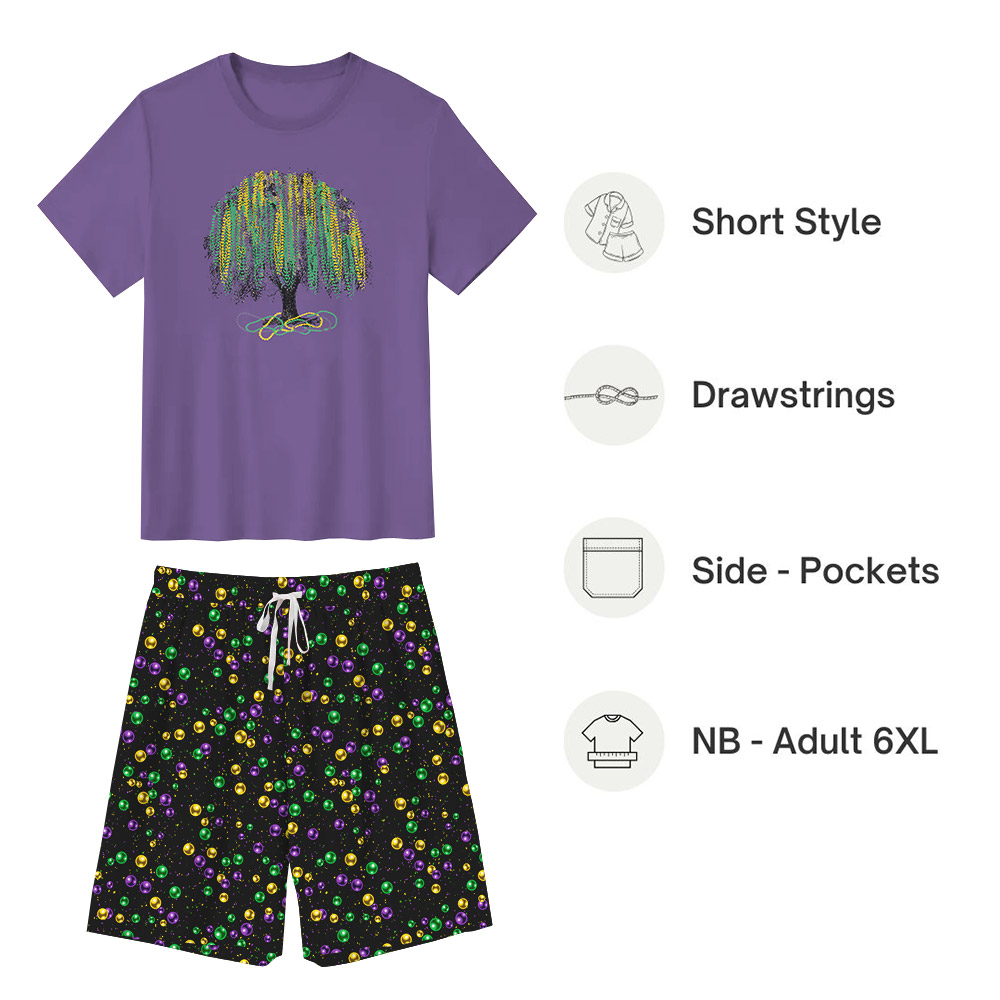 Unique Plus Size Mardi Gras Bead Tree Pajamas Unique Plus Size Mardi Gras Bead Tree Pajamas