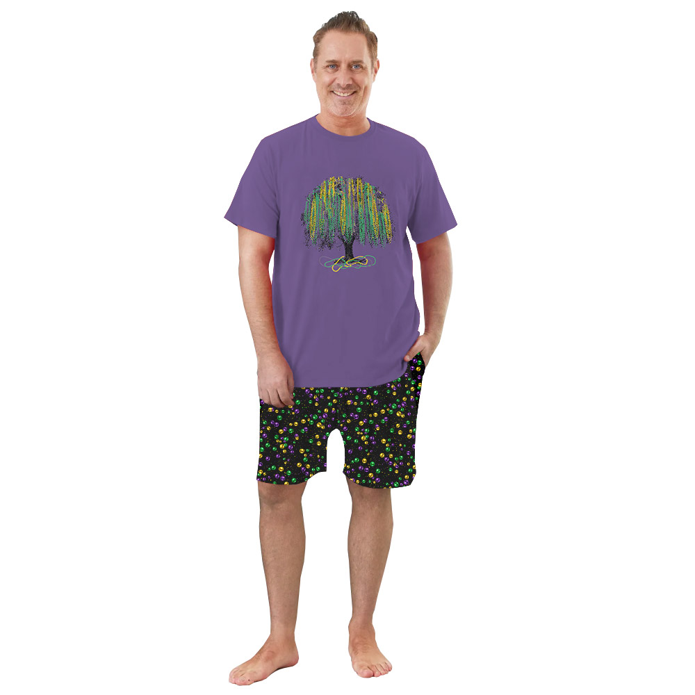 Unique Plus Size Mardi Gras Bead Tree Pajamas Unique Plus Size Mardi Gras Bead Tree Pajamas