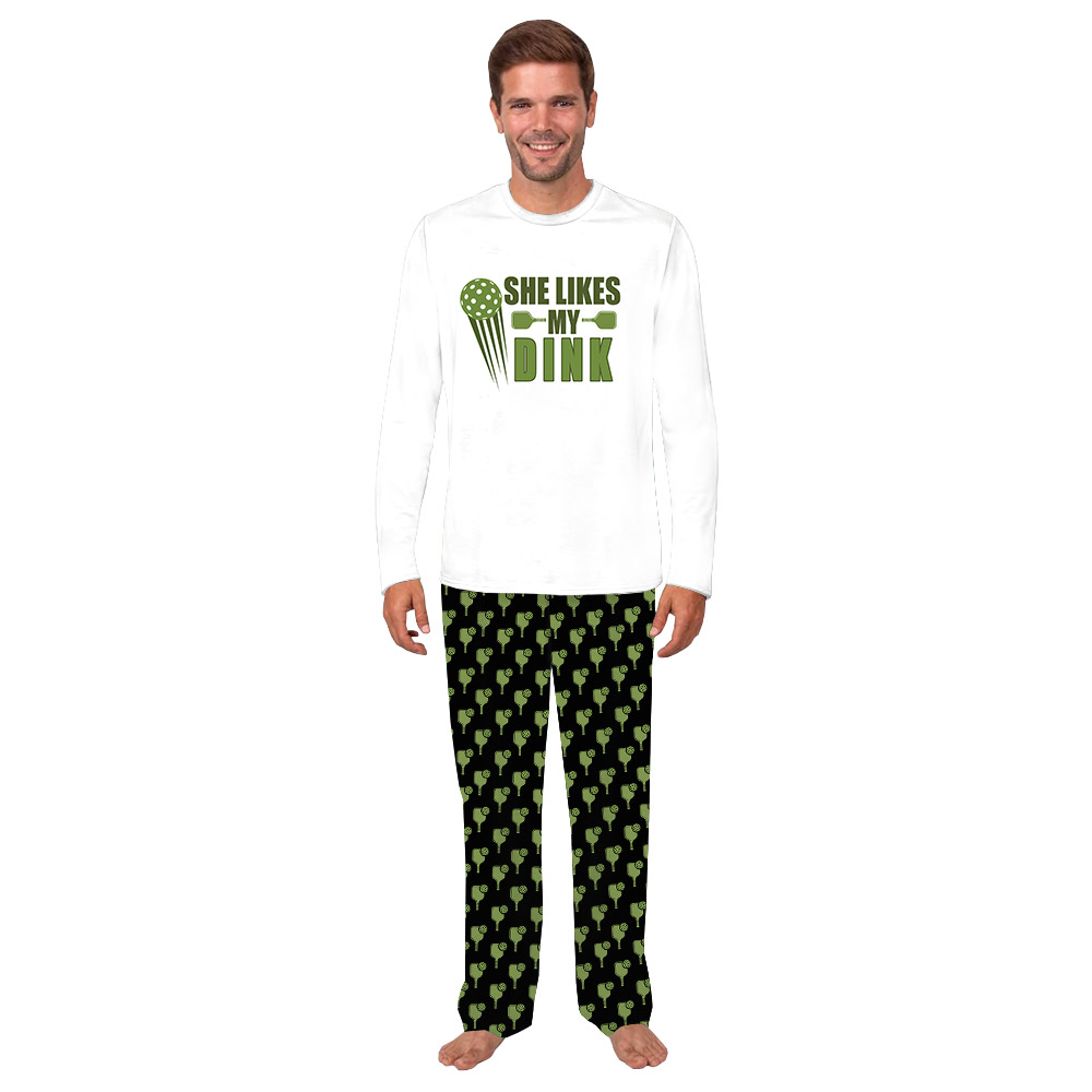 Funny His and Her Matching Pajamas With Pickleball Theme Funny His and Her Matching Pajamas With Pickleball Theme