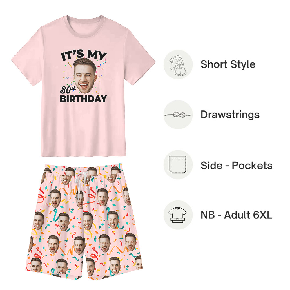 Customizable 30th Birthday Matching Pjs With Photo Customizable 30th Birthday Matching Pjs With Photo