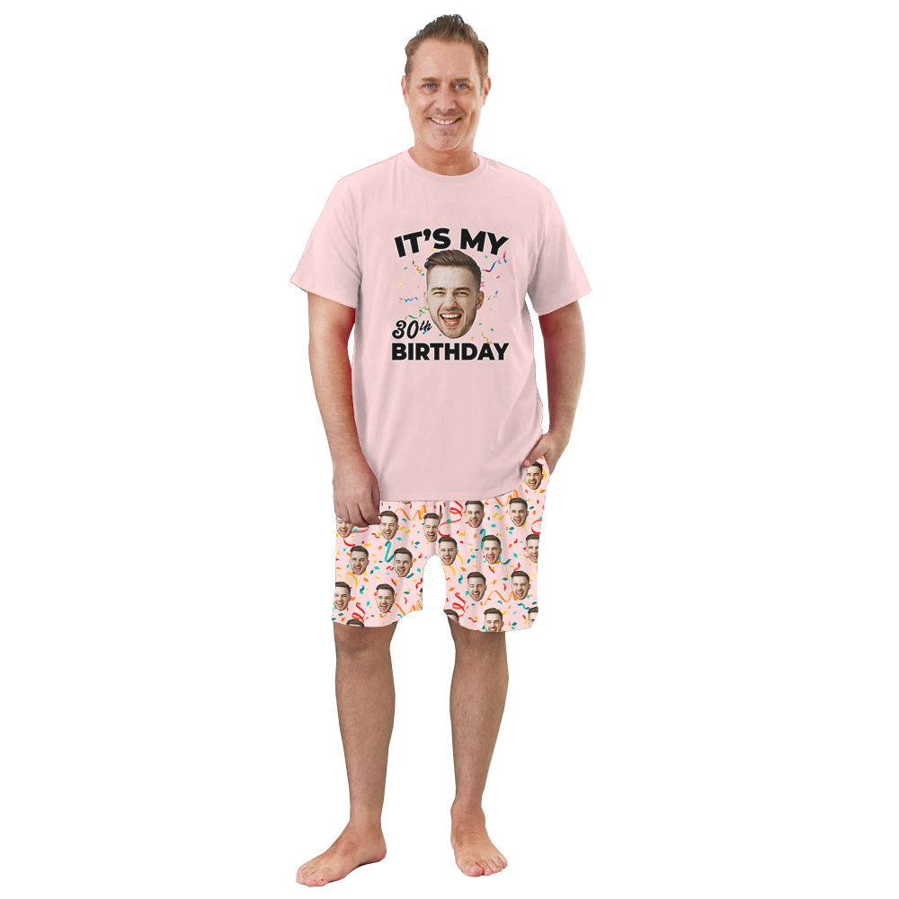 Customizable 30th Birthday Matching Pjs With Photo Customizable 30th Birthday Matching Pjs With Photo