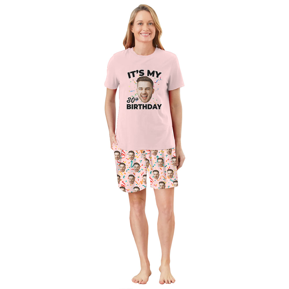 Customizable 30th Birthday Matching Pjs With Photo Customizable 30th Birthday Matching Pjs With Photo