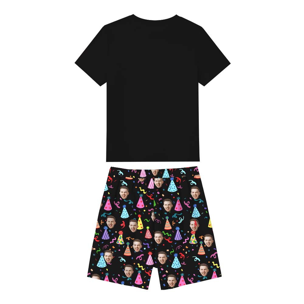 Custom Face Birthday Short Sleeve Matching Pajamas Custom Face Birthday Short Sleeve Matching Pajamas