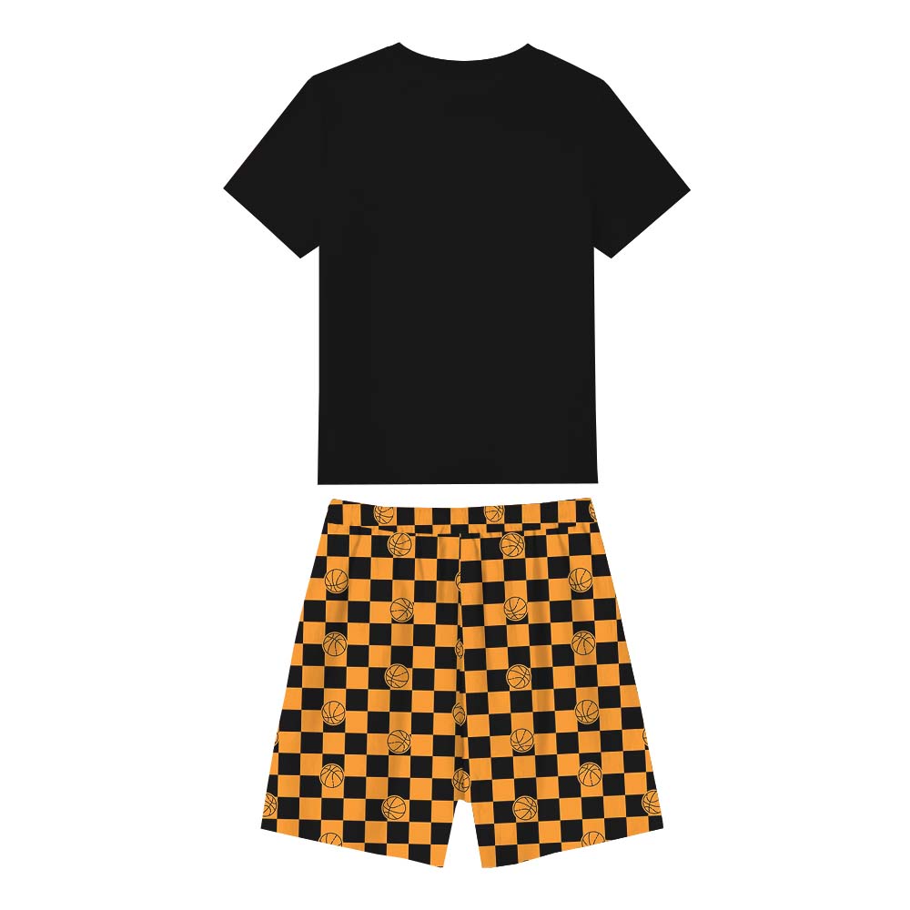 Unique Basketball Short Sleeve Matching Pajamas