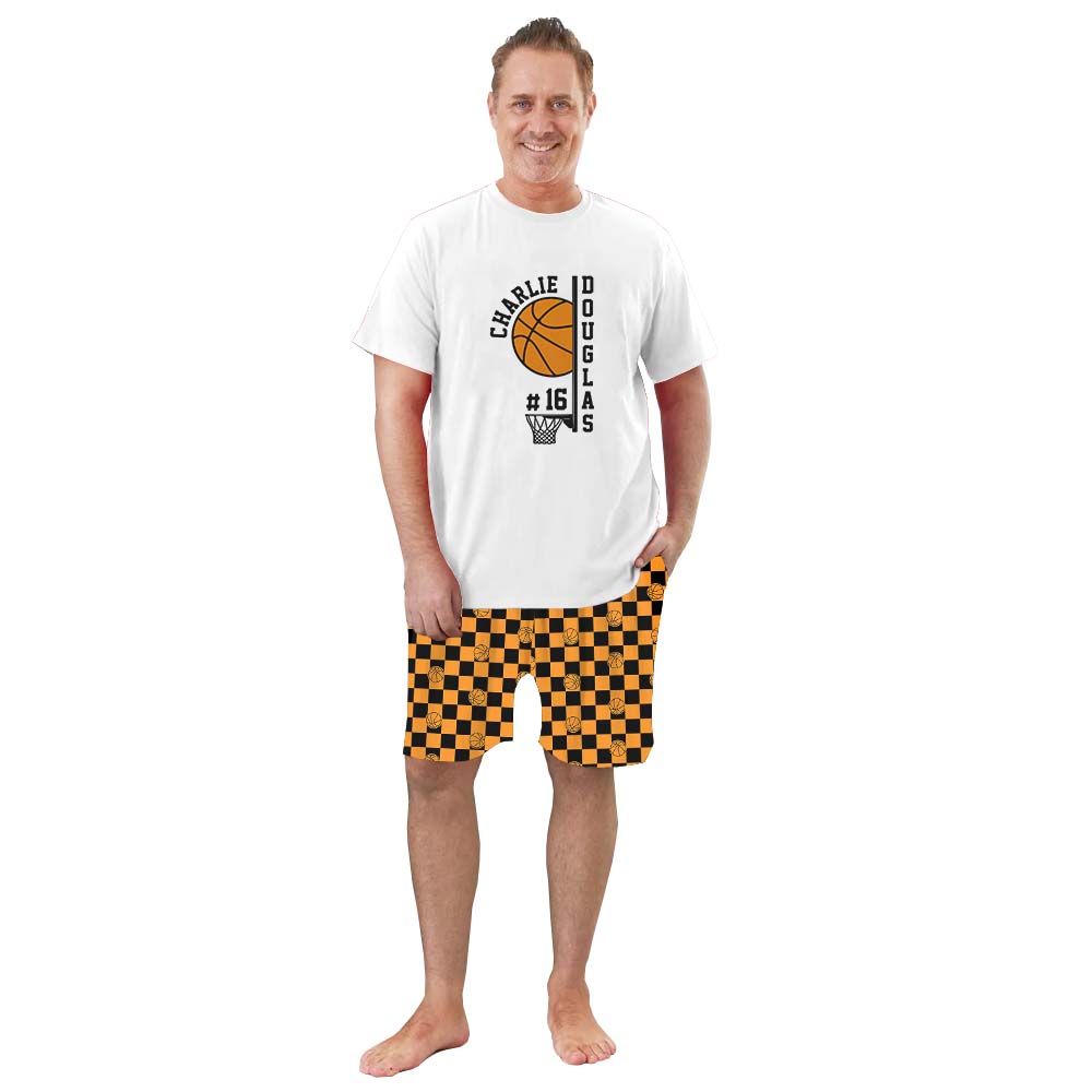 Custom Name Basketball Pajamas Short Sets Custom Name Basketball Pajamas Short Sets
