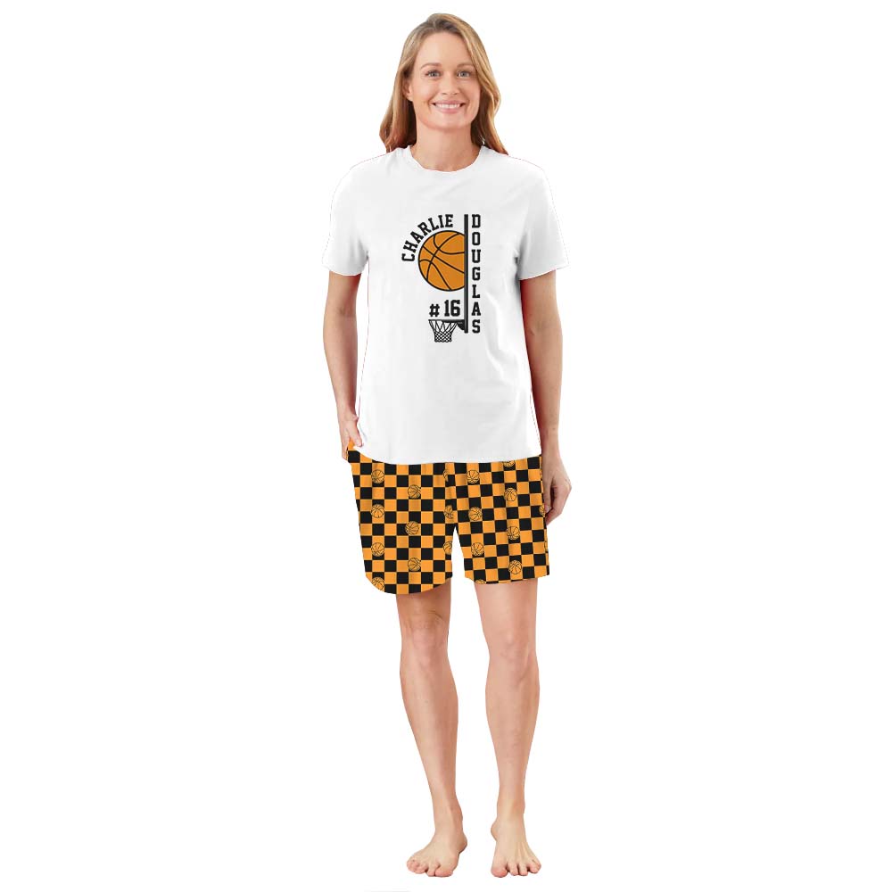 Custom Name Basketball Pajamas Short Sets Custom Name Basketball Pajamas Short Sets
