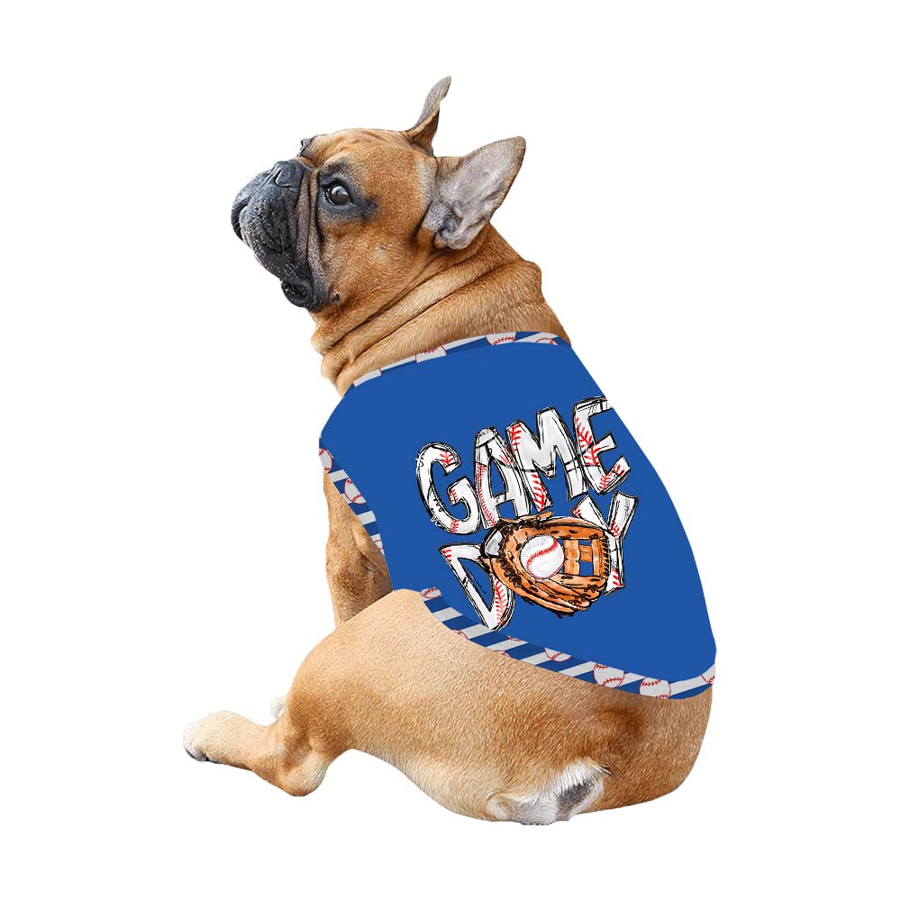 Baseball Short Sleeve Matching Holiday Pajamas Blue Baseball Short Sleeve Matching Holiday Pajamas Blue