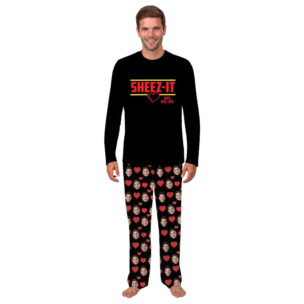 Funny Custom Photos His and Hers Matching Valentines PJs Funny Custom Photos His and Hers Matching Valentines PJs
