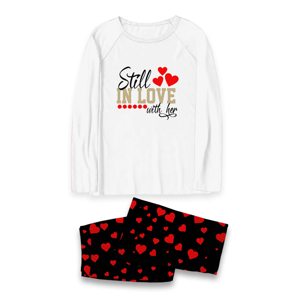 Funny Couple Pajamas For Valentines Day With Plus Size