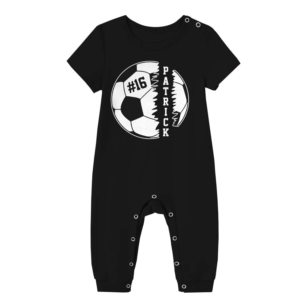Custom Soccer Short Sleeve Matching Pajamas Custom Soccer Short Sleeve Matching Pajamas