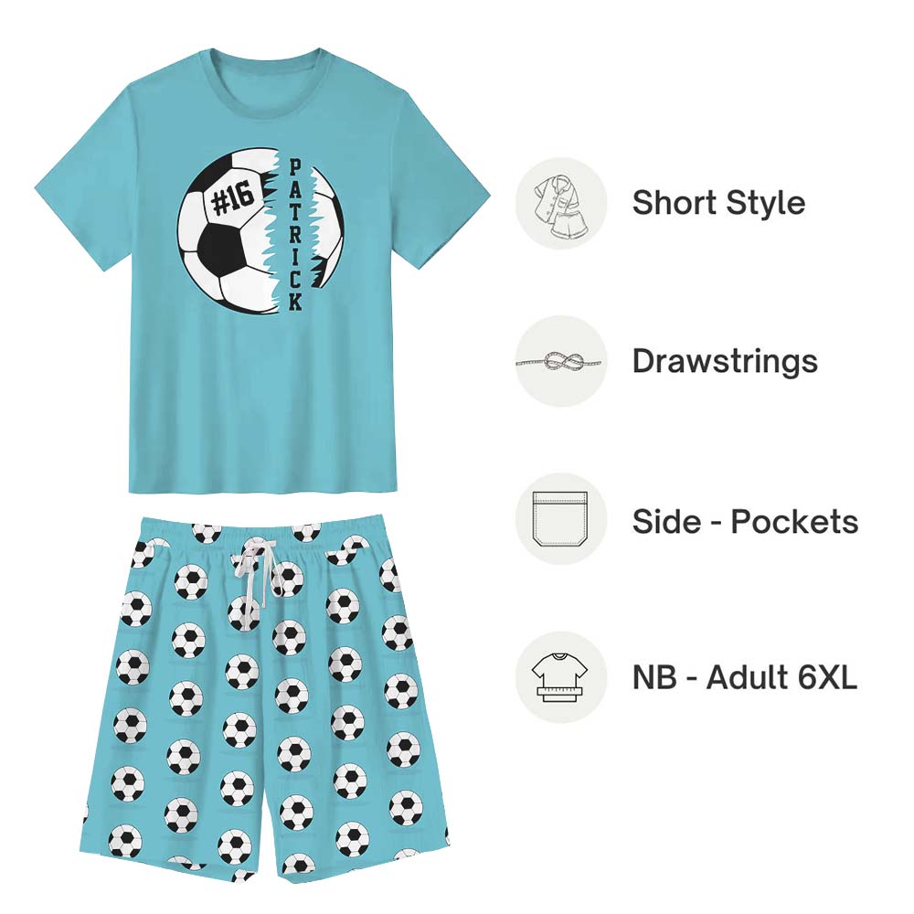 Short Personalized Soccer Family Dog And Owner Matching Christmas Pajamas Short Personalized Soccer Family Dog And Owner Matching Christmas Pajamas