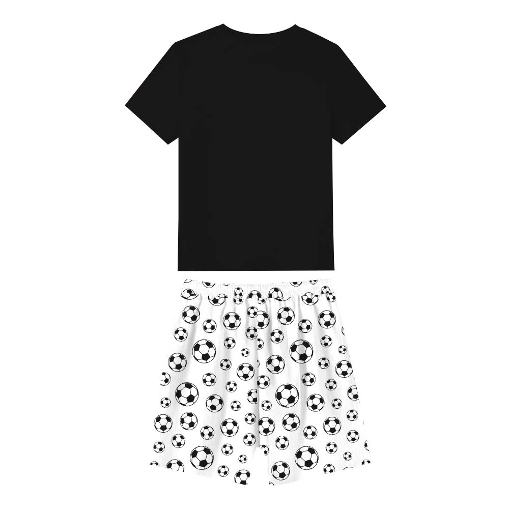 Custom Soccer Short Sleeve Matching Pajamas Custom Soccer Short Sleeve Matching Pajamas