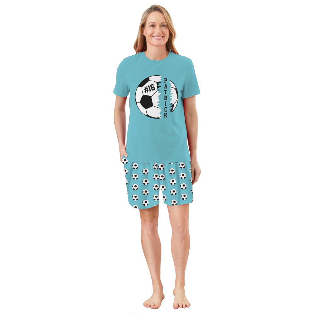 Short Personalized Soccer Family Dog And Owner Matching Christmas Pajamas Short Personalized Soccer Family Dog And Owner Matching Christmas Pajamas