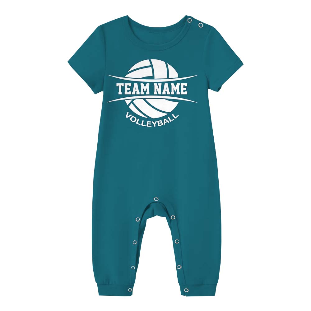 Custom Volleyball Sports Team Short Sleeve Pajama Set Custom Volleyball Sports Team Short Sleeve Pajama Set