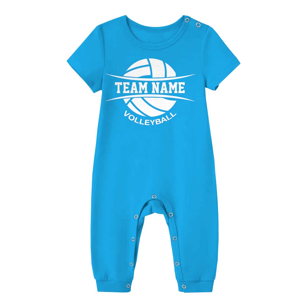 Personalized Volleyball Sports Team Pajamas Short Sets Blue Personalized Volleyball Sports Team Pajamas Short Sets Blue