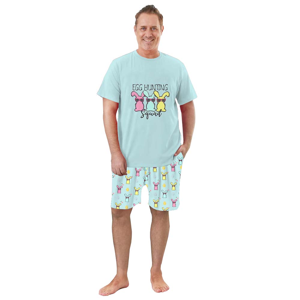 Egg Hunting Squad Pajamas Short Sets