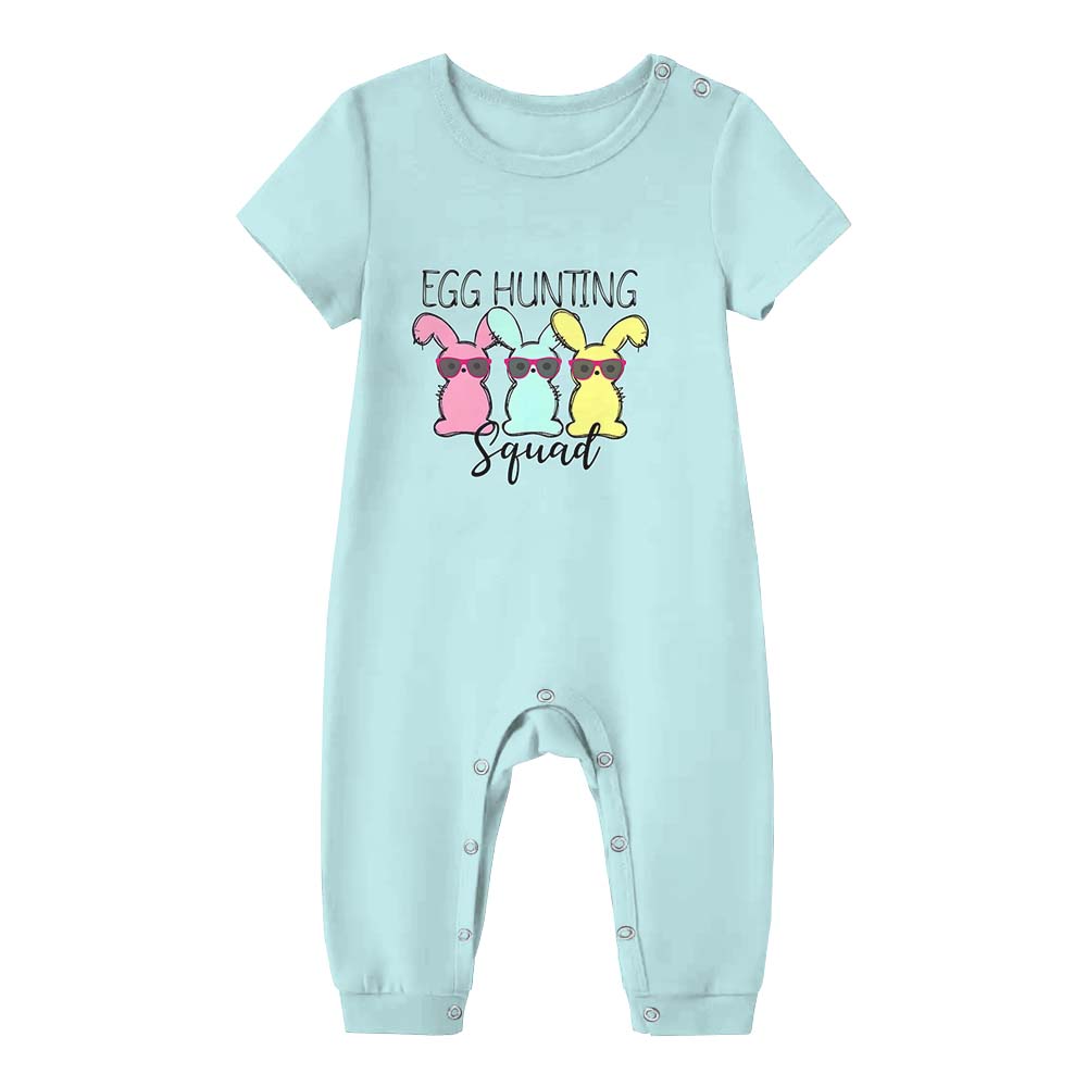 Egg Hunting Squad Pajamas Short Sets
