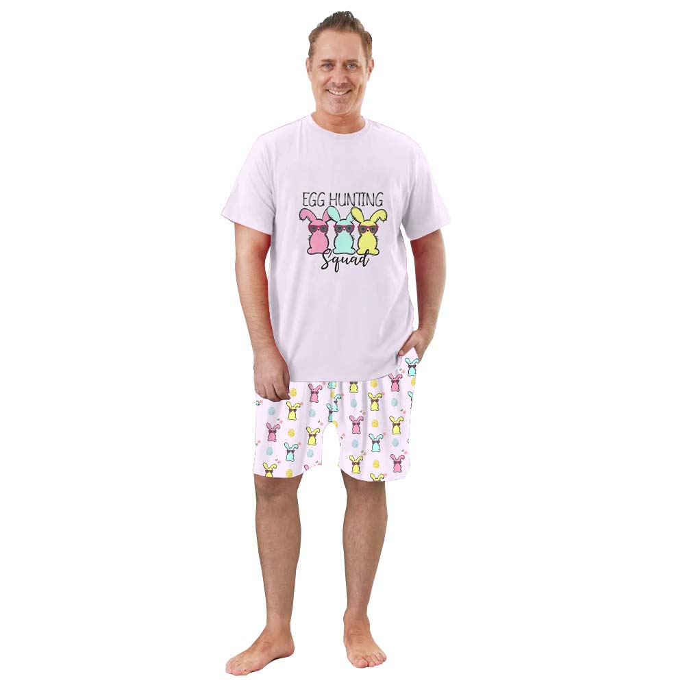 Egg Hunting Squad Short Sleeve Matching Holiday Pajamas