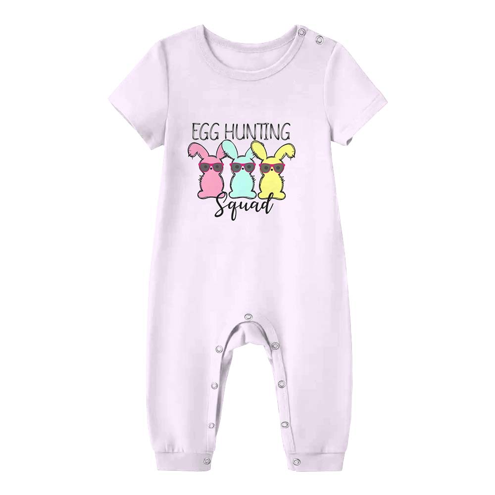 Egg Hunting Squad Short Sleeve Matching Holiday Pajamas