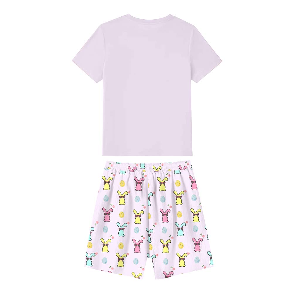 Egg Hunting Squad Short Sleeve Matching Holiday Pajamas