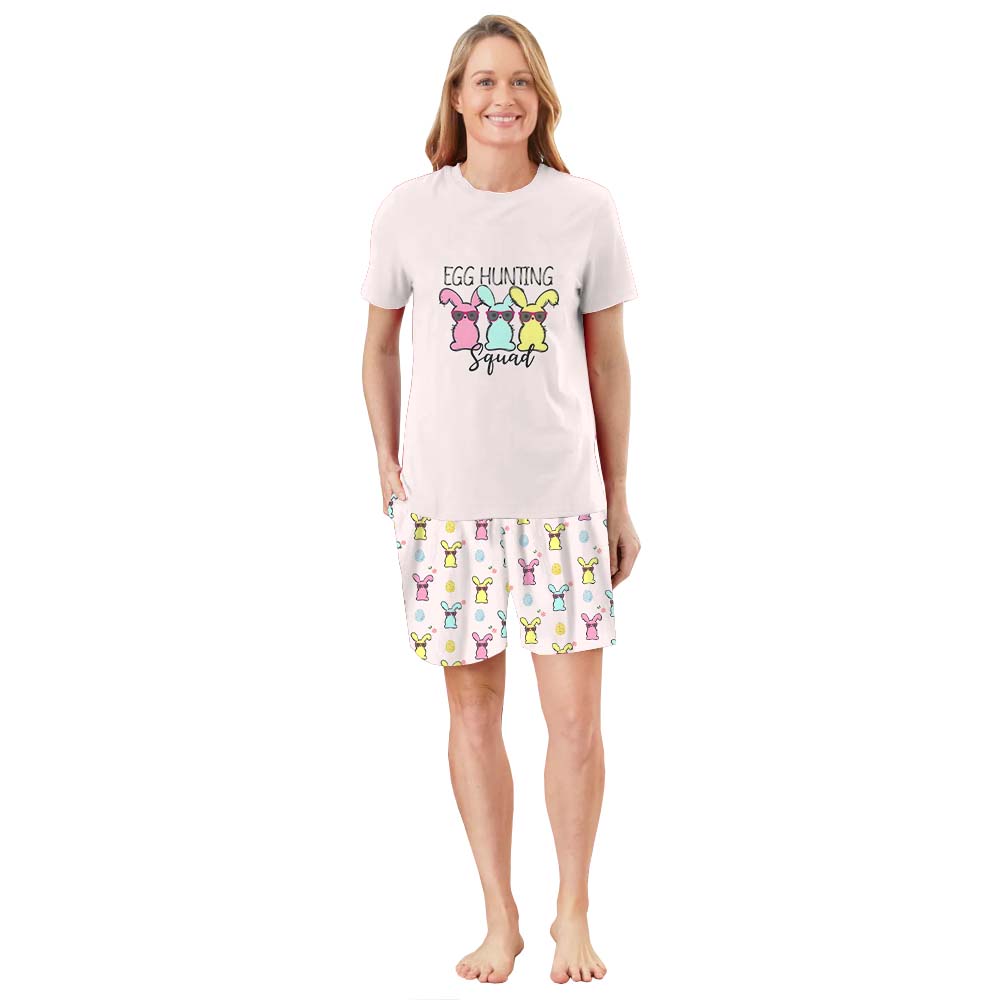 Egg Hunting Squad Short Sleeve Pajama Set Egg Hunting Squad Short Sleeve Pajama Set