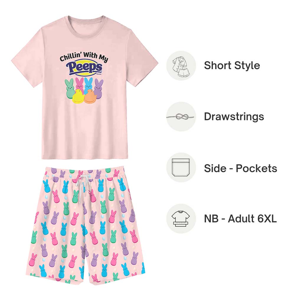 Peeps Easter Pajamas For Family And Pets Short Sleeves Peeps Easter Pajamas For Family And Pets Short Sleeves