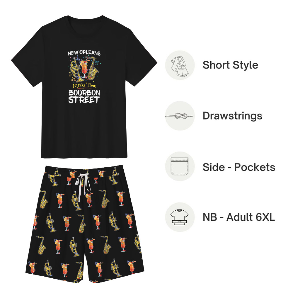 Party Time Mardi Gras Bourbon Street Pajamas Clothes Party Time Mardi Gras Bourbon Street Pajamas Clothes