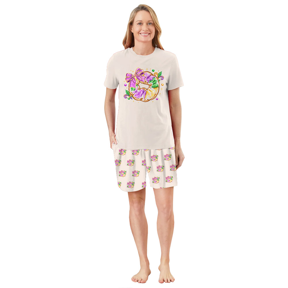 Unique King Cake Coquette Pajamas For Mardi Gras
