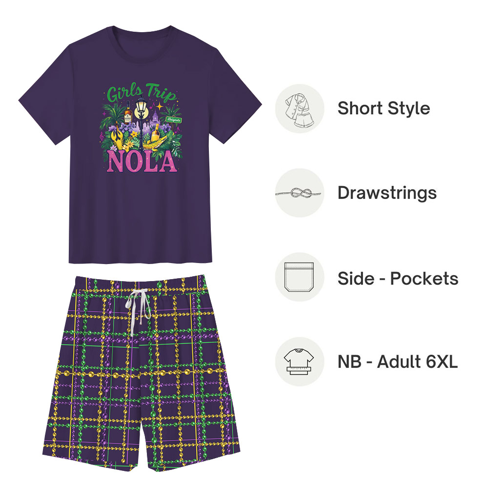 Unique New Orleans Pajamas For Mardi Gras Purple Unique New Orleans Pajamas For Mardi Gras Purple