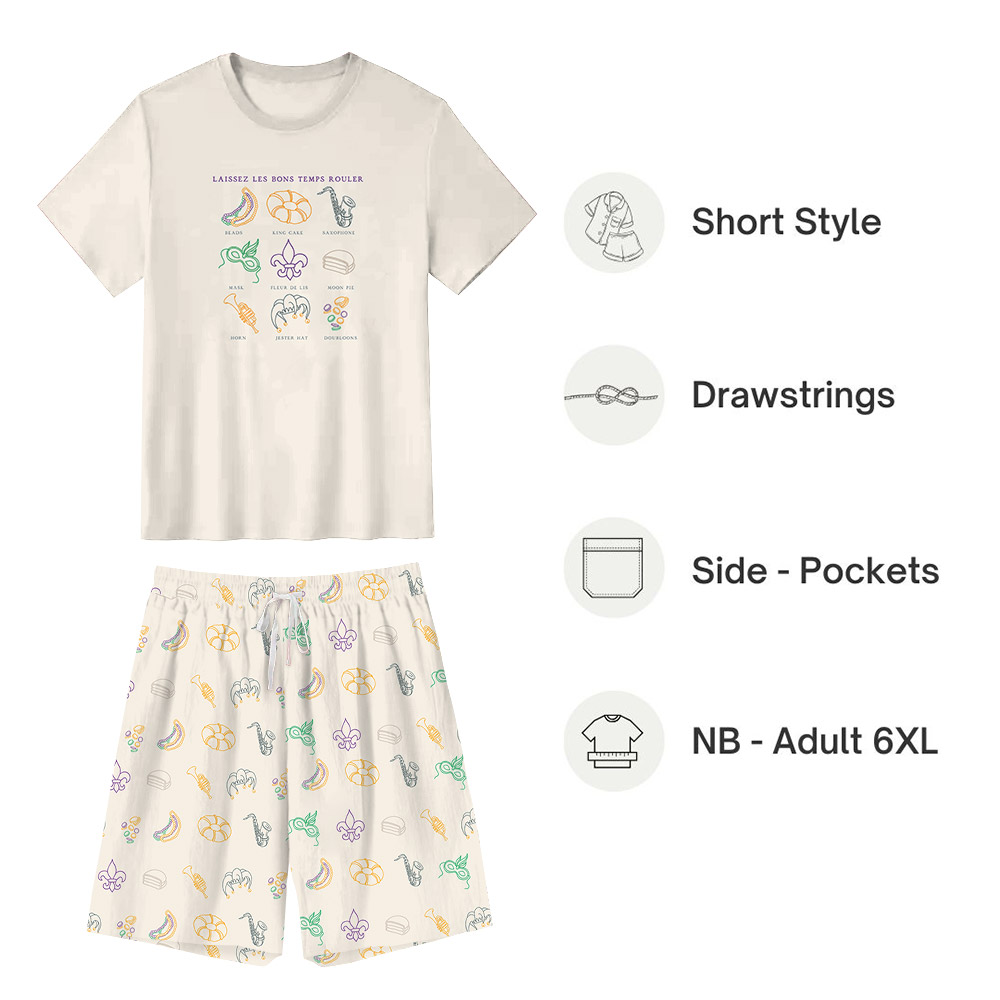 Cute Casual Mardi Gras Outfits Tshirt And Shorts