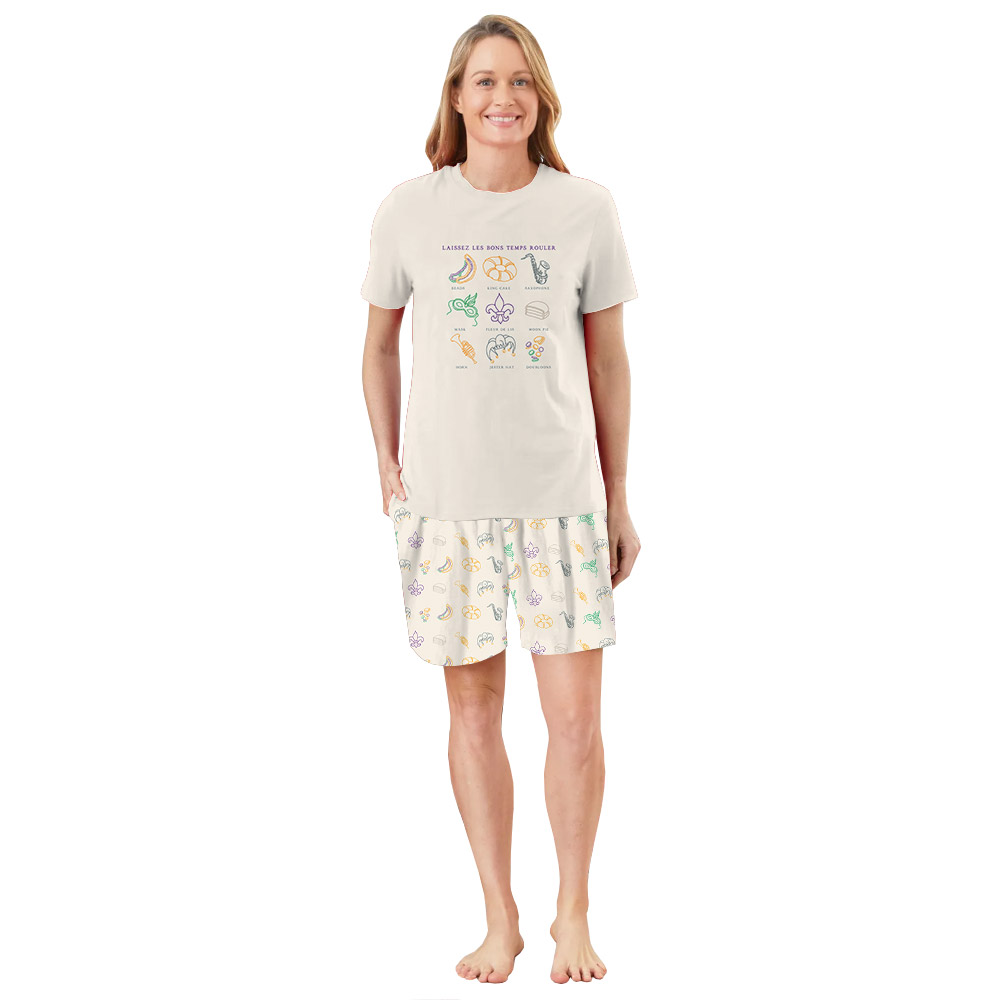 Cute Casual Mardi Gras Outfits Tshirt And Shorts