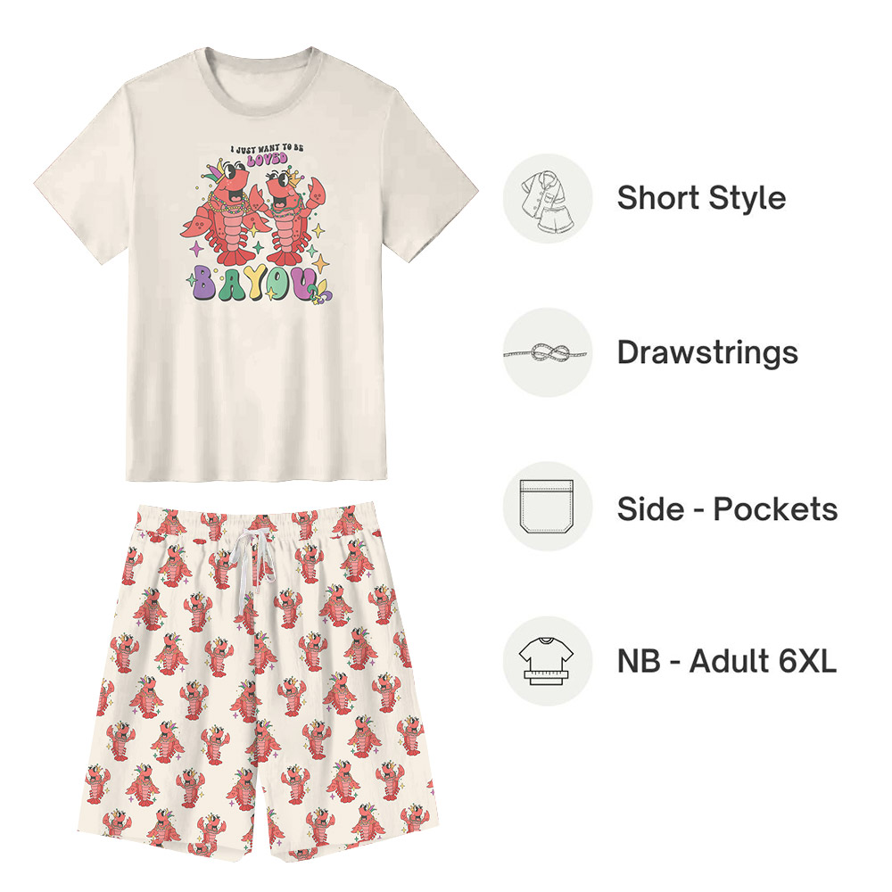 Funny Mardi Gras Pajamas Outfits With Crawfish Design Funny Mardi Gras Pajamas Outfits With Crawfish Design