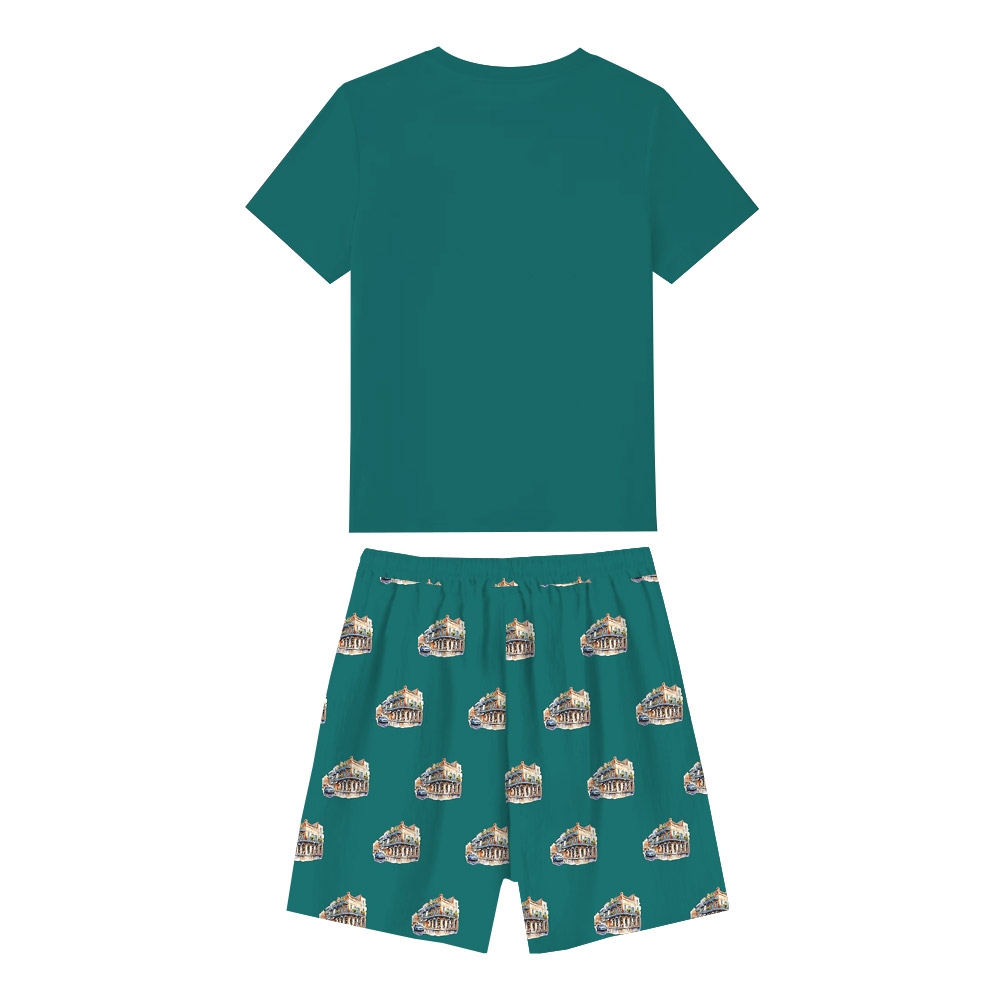 New Orleans Mardi Gras Pajamas Tshirt And Shorts Green