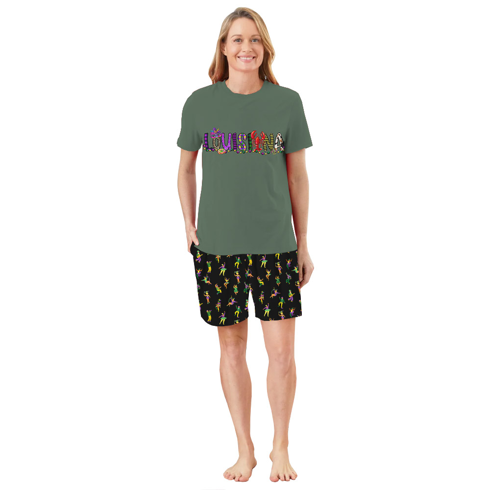 Mardi Gras Theme Louisiana Pajamas Including Plus Size Mardi Gras Theme Louisiana Pajamas Including Plus Size