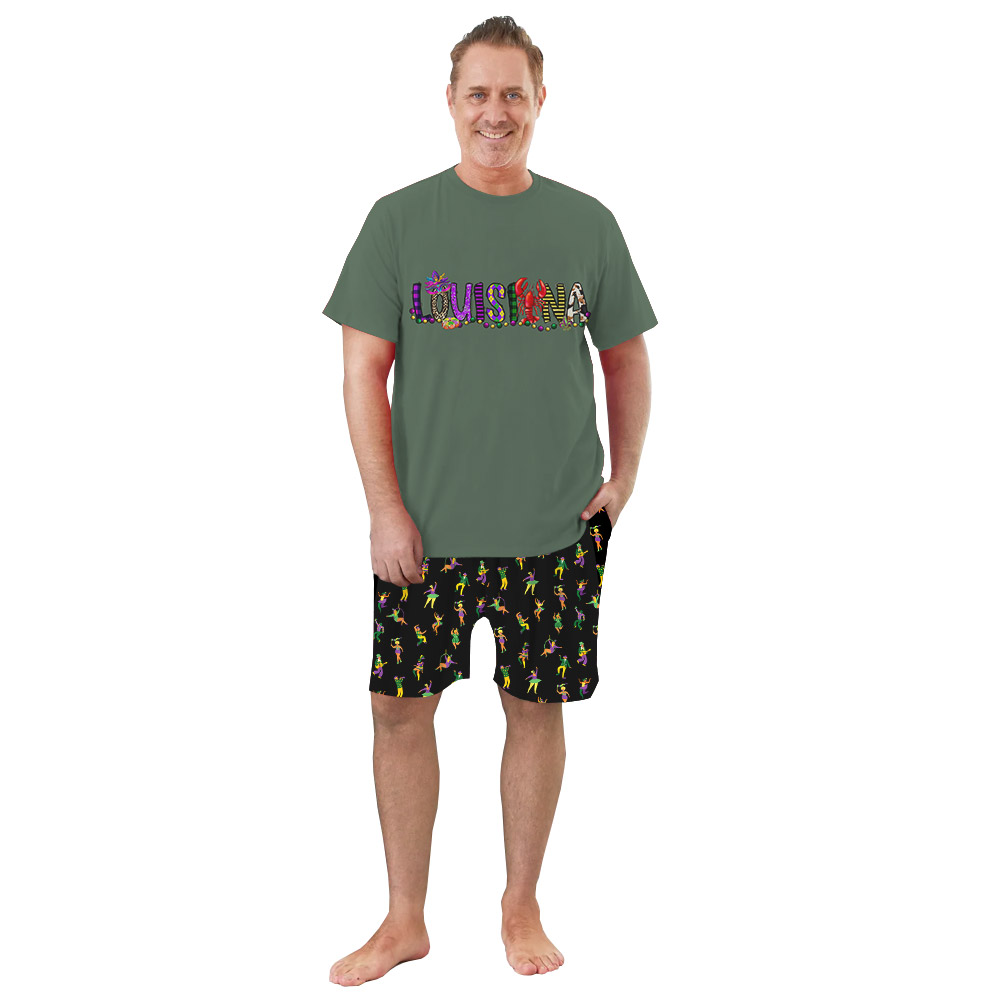 Mardi Gras Theme Louisiana Pajamas Including Plus Size Mardi Gras Theme Louisiana Pajamas Including Plus Size