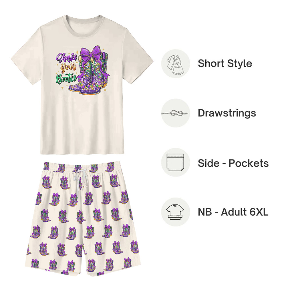Funny Shake Your Bootie Western Cowboy Mardi Gras PJs Funny Shake Your Bootie Western Cowboy Mardi Gras PJs