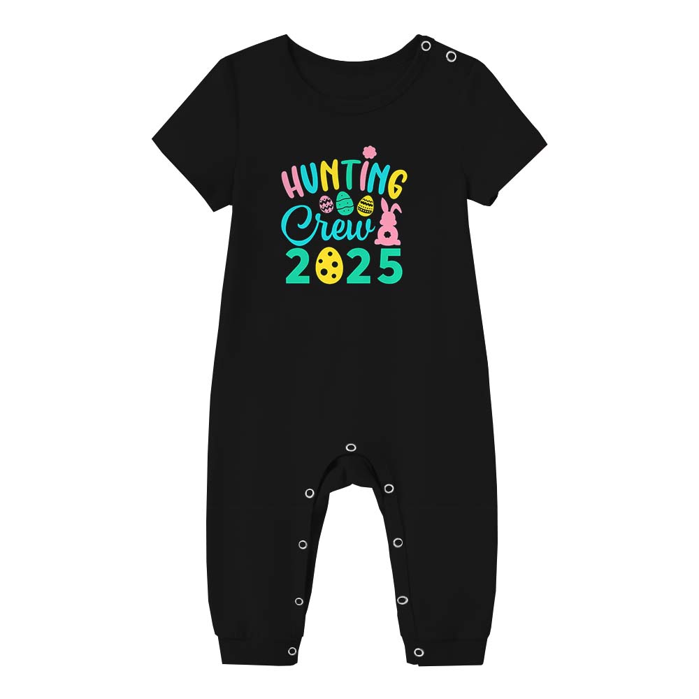 Festive Hunting Crew 2025 Pajamas Short Sets