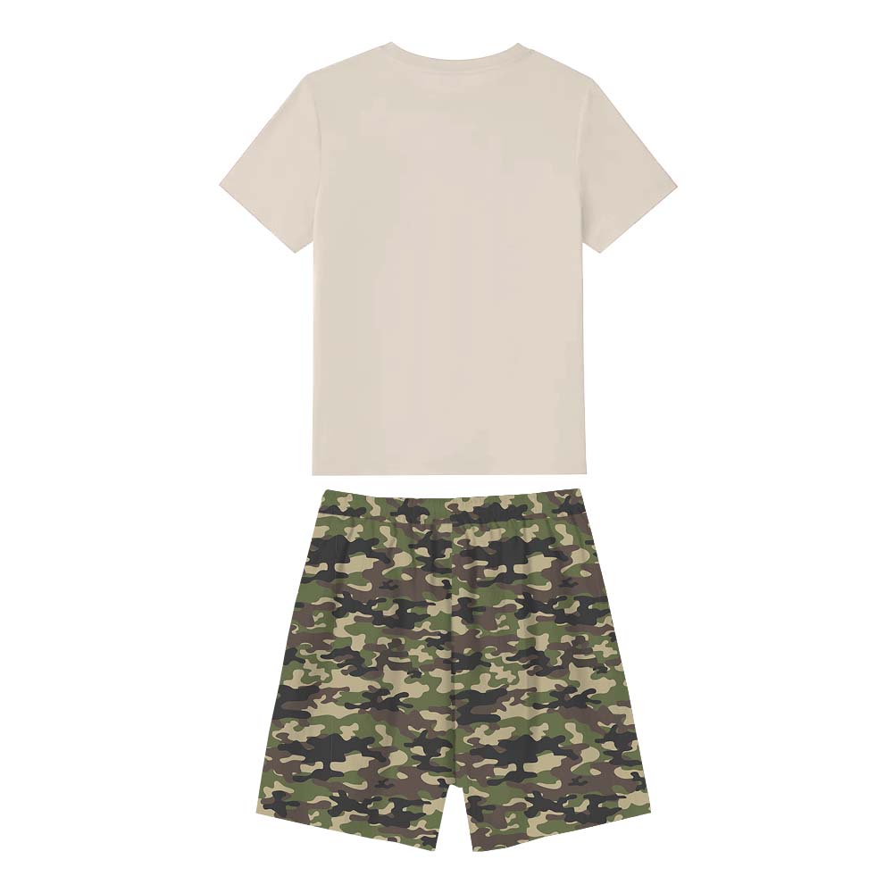 Camo Egg Hunter Easter Bunny Short Sleeve Pajama Set