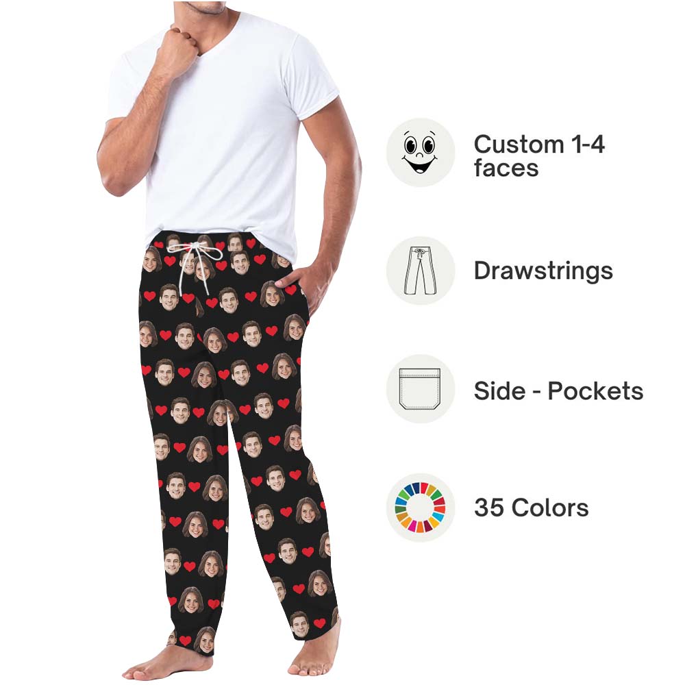 [54 styles] Custom Face Pajamas Pants With Pockets And Drawstring