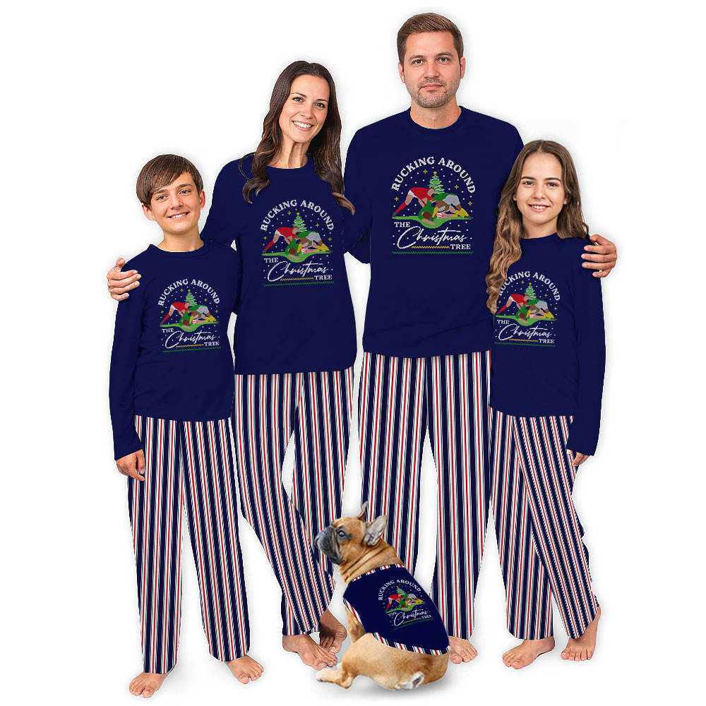 Funny Rucking Around The Christmas Tree Rugby Christmas Pajamas Funny Rucking Around The Christmas Tree Rugby Christmas Pajamas