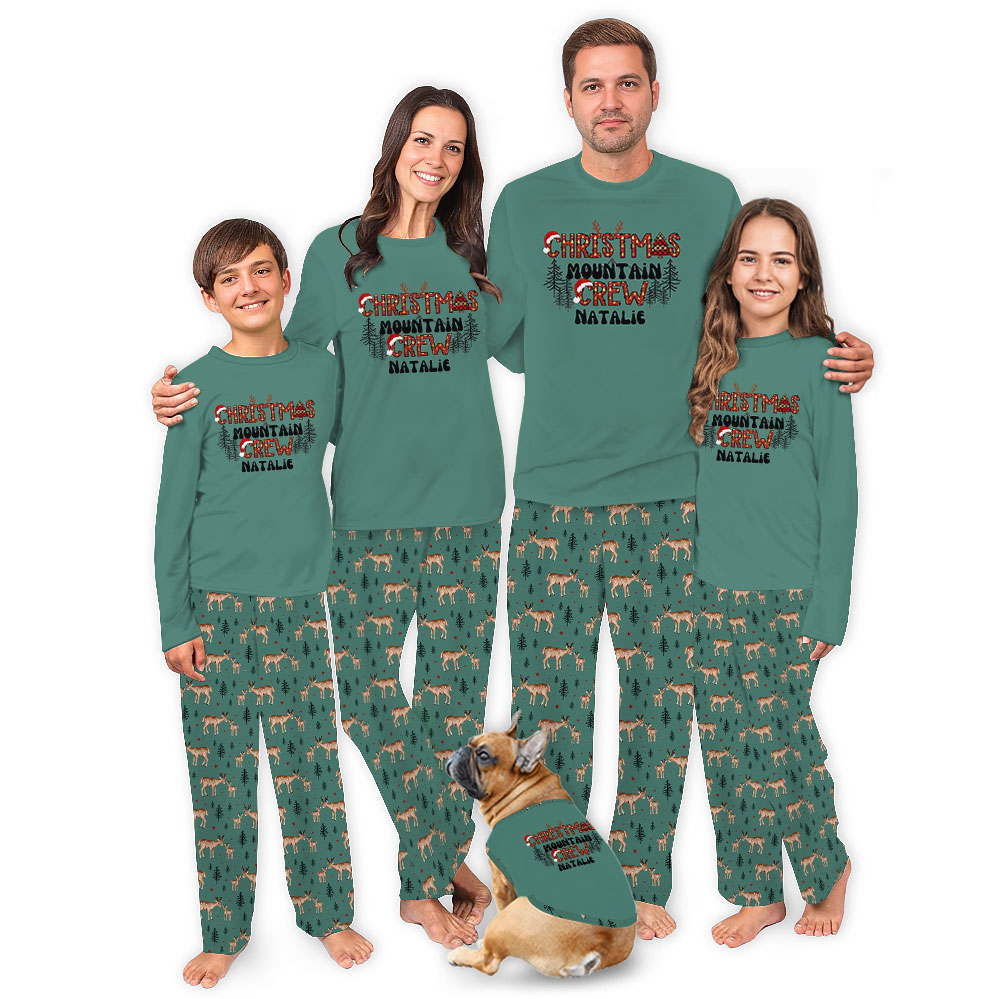Christmas Mountain Vacation Crew Pajamas Tops And Pants With Name Christmas Mountain Vacation Crew Pajamas Tops And Pants With Name