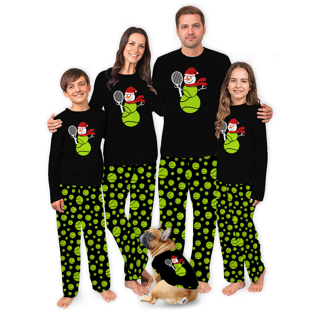 Festive Snowman Tennis Pajamas For Christmas Festive Snowman Tennis Pajamas For Christmas